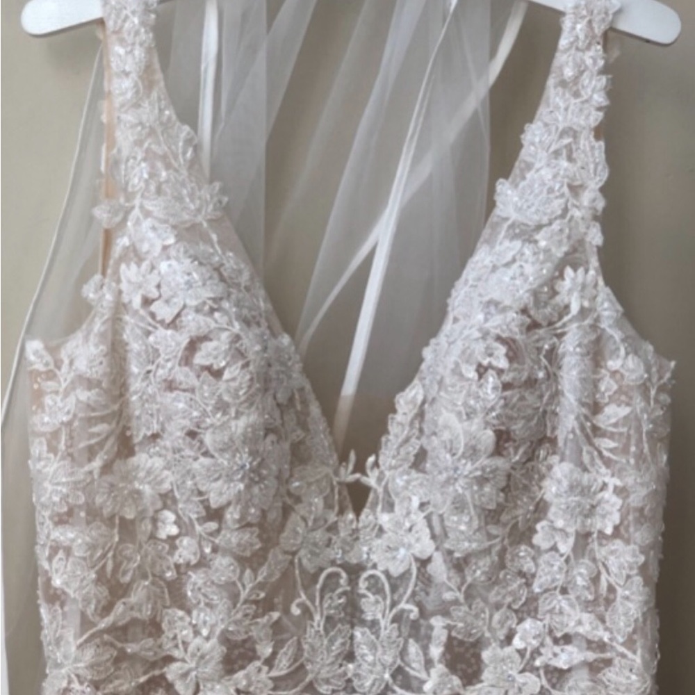 Wedding dress. Worn for outdoor wedding.